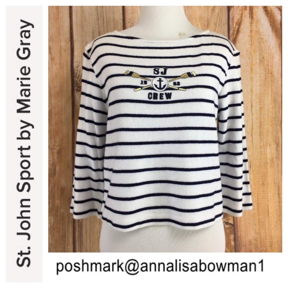 ⭐️St John Sport by Marie Gray Nautical pullover P